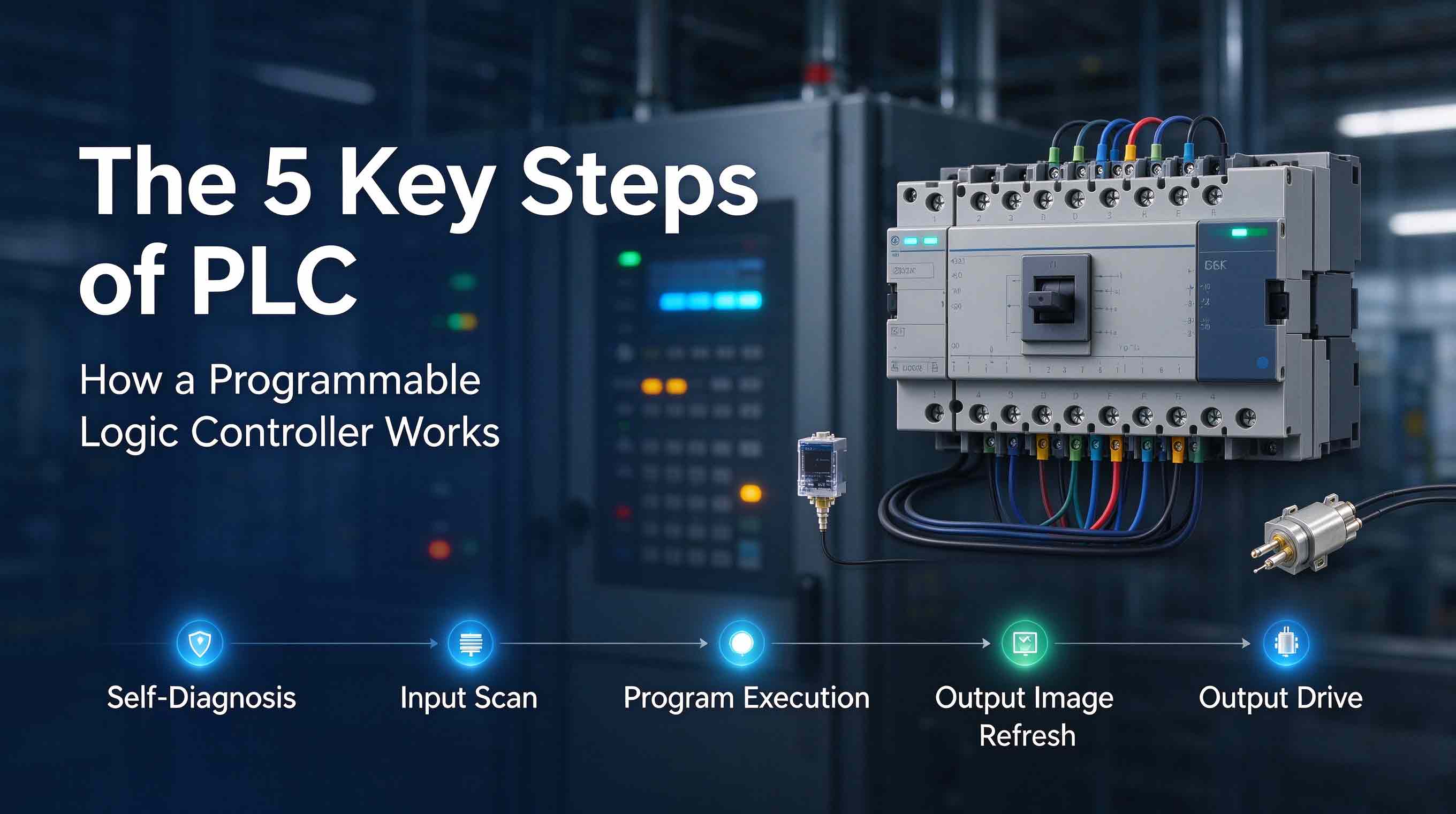Quali sono i 5 passaggi di un PLC?